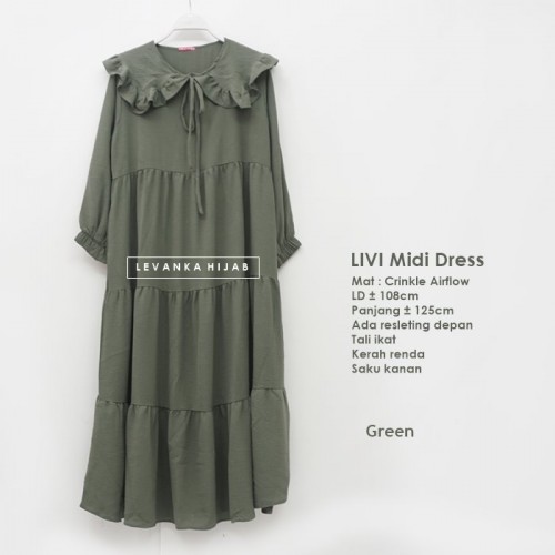 LIVI-005 LIVI Midi Dress Crinkle Airflow